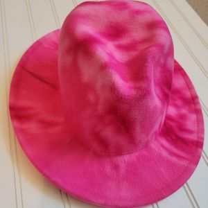 Hot pink tie dye hat